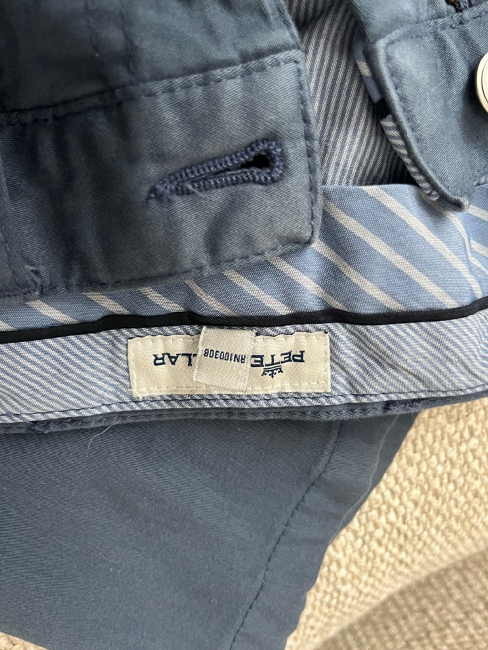 Peter Millar Light Blue Striped Dress Pants - Picture 4 of 4